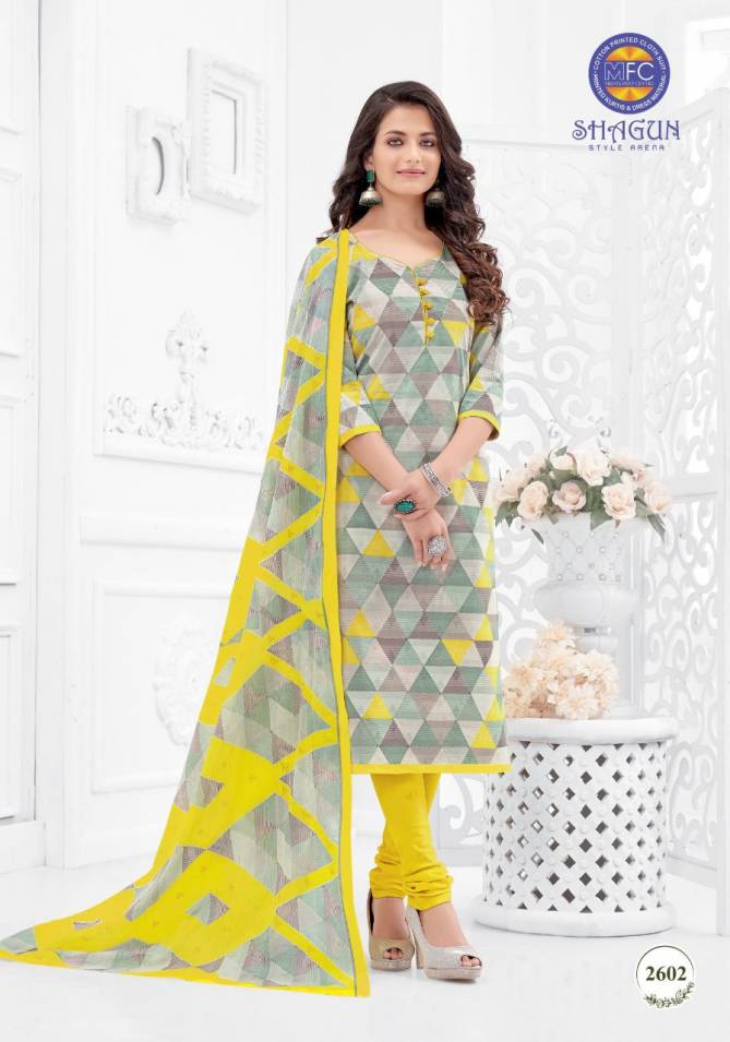 Mfc Shagun 26 Printed Cotton Caual Daily Wear Dress Materials Collection